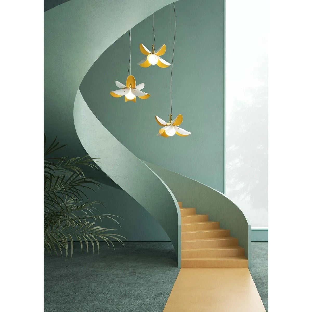 Lladro - Blossom Hanging Lamp - 01024122 | Montreal Lighting & Hardware