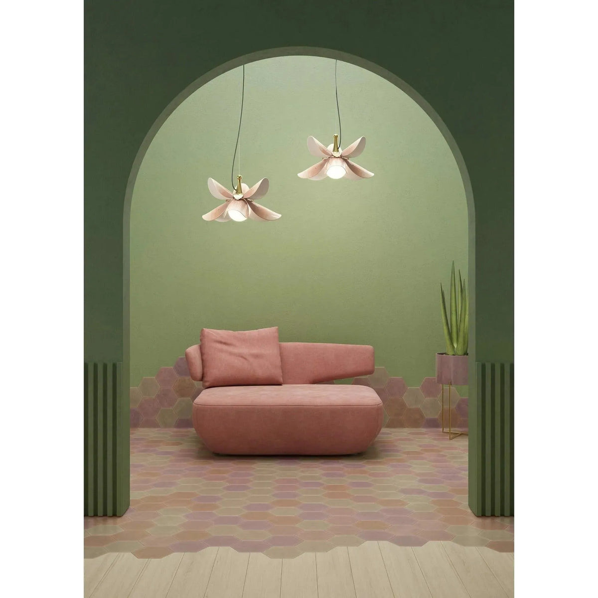 Lladro - Blossom Hanging Lamp - 01024122 | Montreal Lighting & Hardware