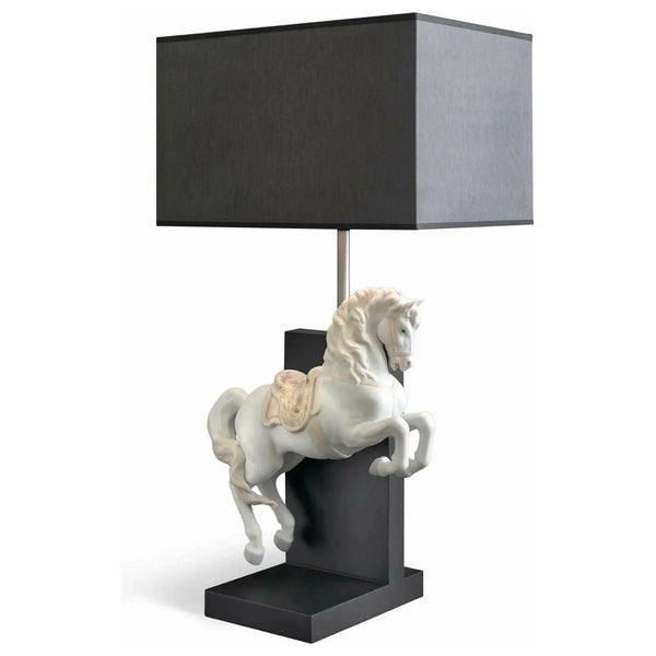 Horse on Courbette Table Lamp