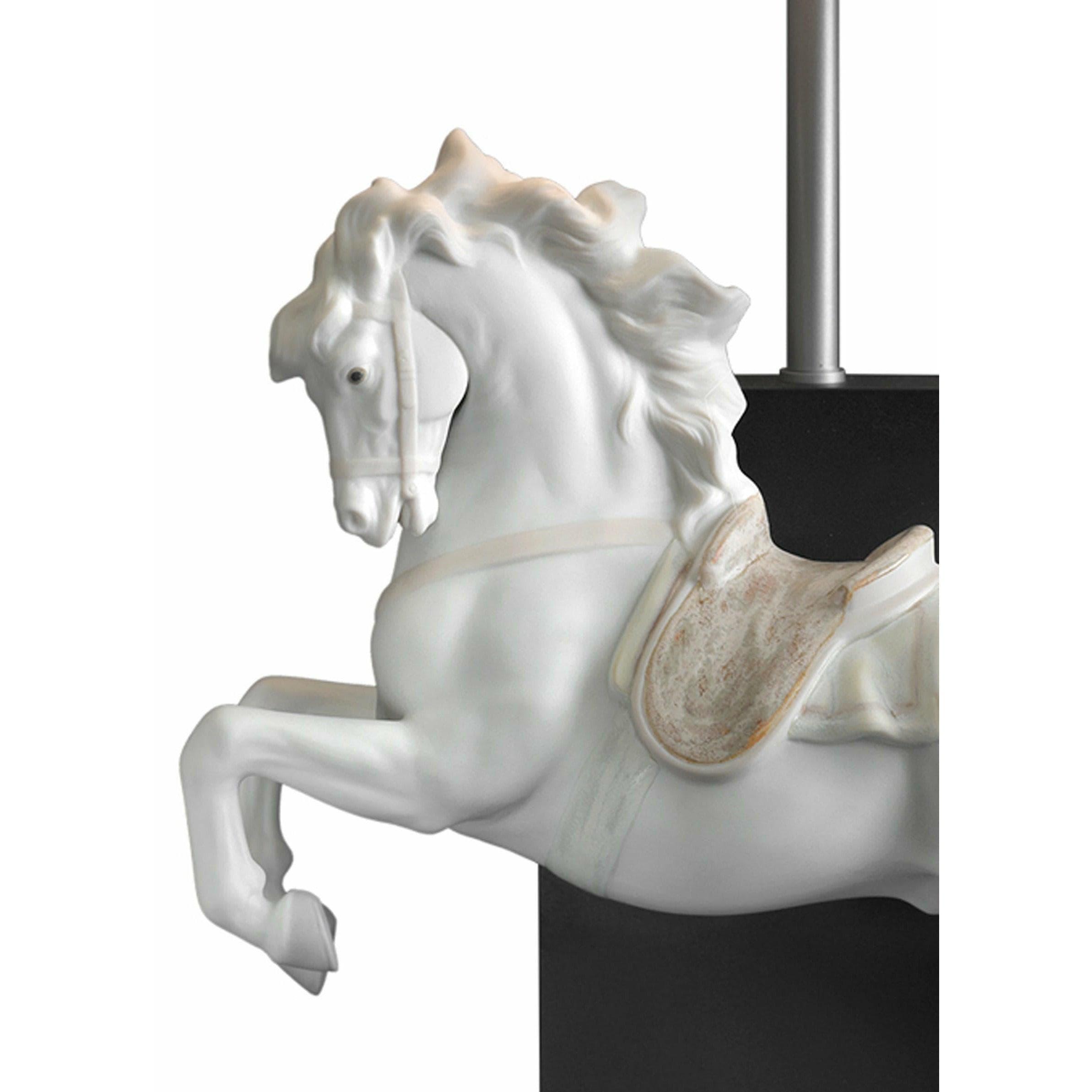 Lladro - Horse on Pirouette Table Lamp - 01023062 | Montreal Lighting & Hardware