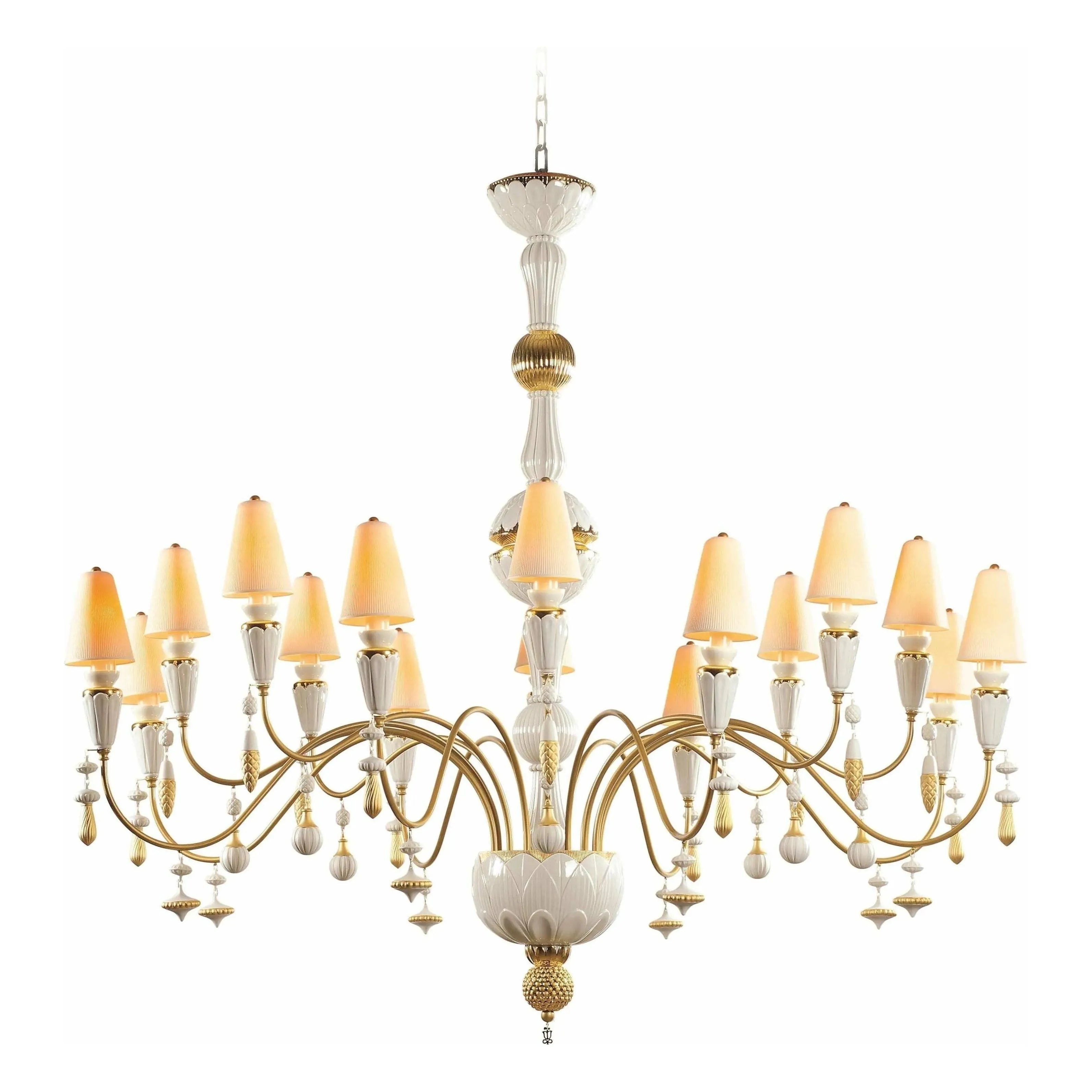 Lladro - Ivy & Seed 16 Lights Chandelier - 01023874 | Montreal Lighting & Hardware