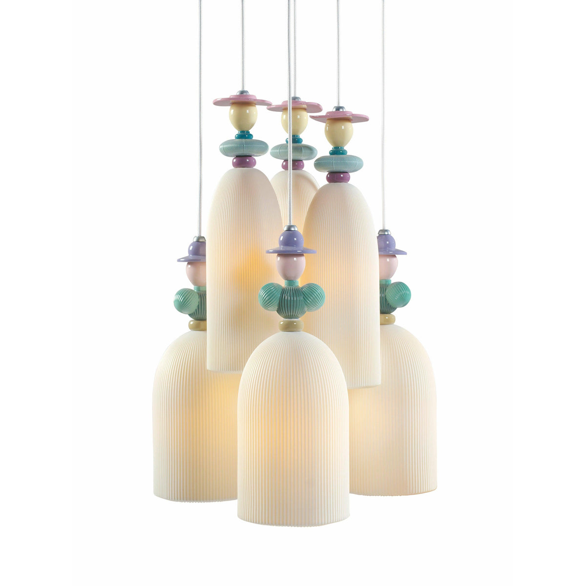 Lladro - Mademoiselle 6 Lights Gathering in The Lawn Ceiling Lamp - 01023558 | Montreal Lighting & Hardware