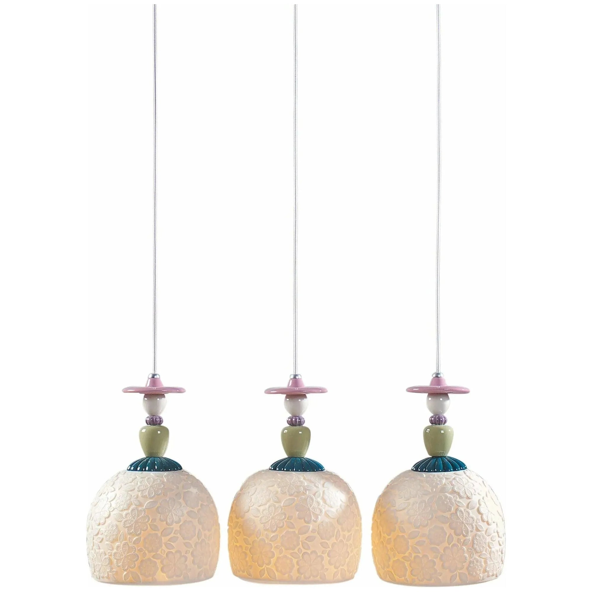 Lladro - Mademoiselle Lineal Canopy 3 Lights Gazing at The Ocean Ceiling Lamp - 01023561 | Montreal Lighting & Hardware