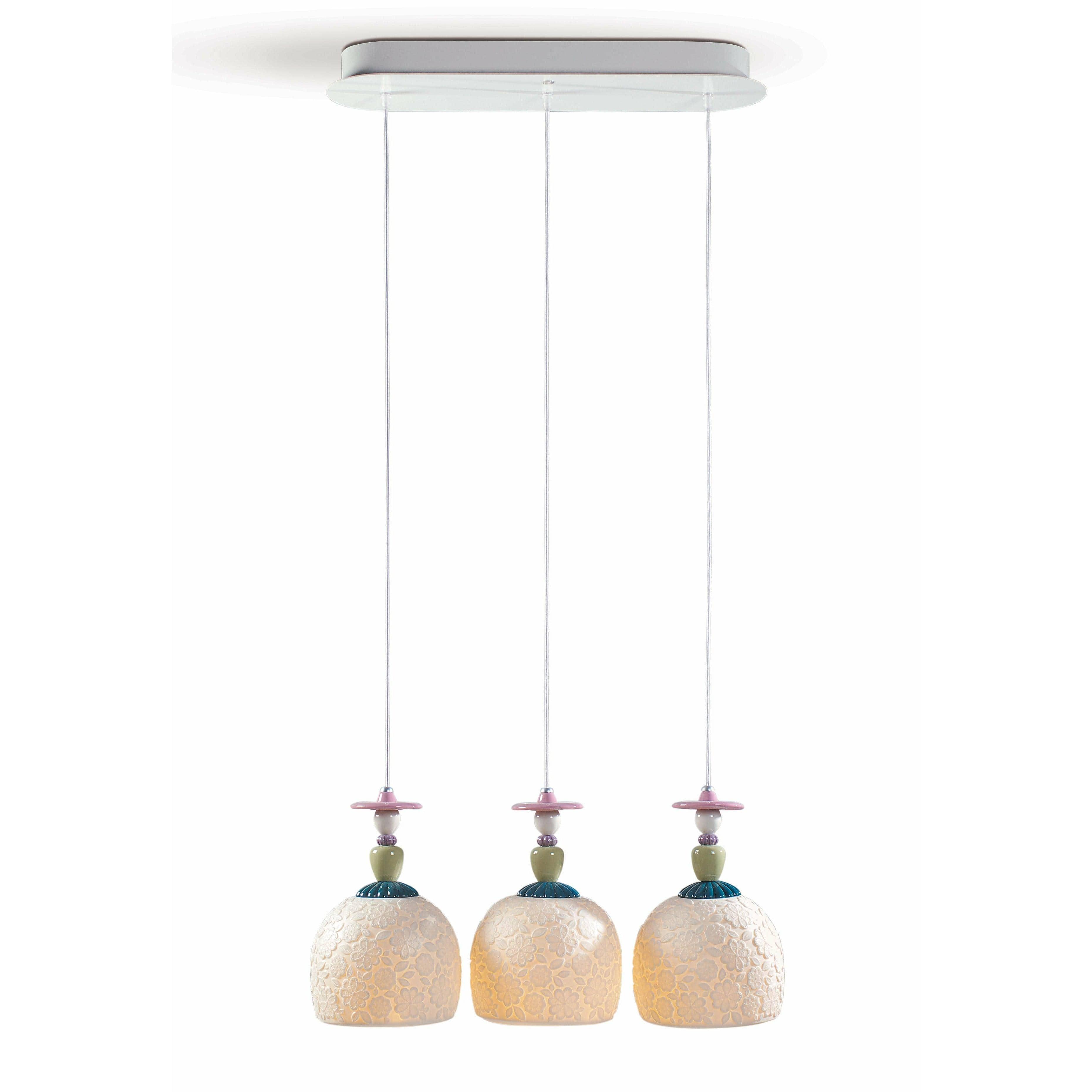Lladro - Mademoiselle Lineal Canopy 3 Lights Gazing at The Ocean Ceiling Lamp - 01023561 | Montreal Lighting & Hardware