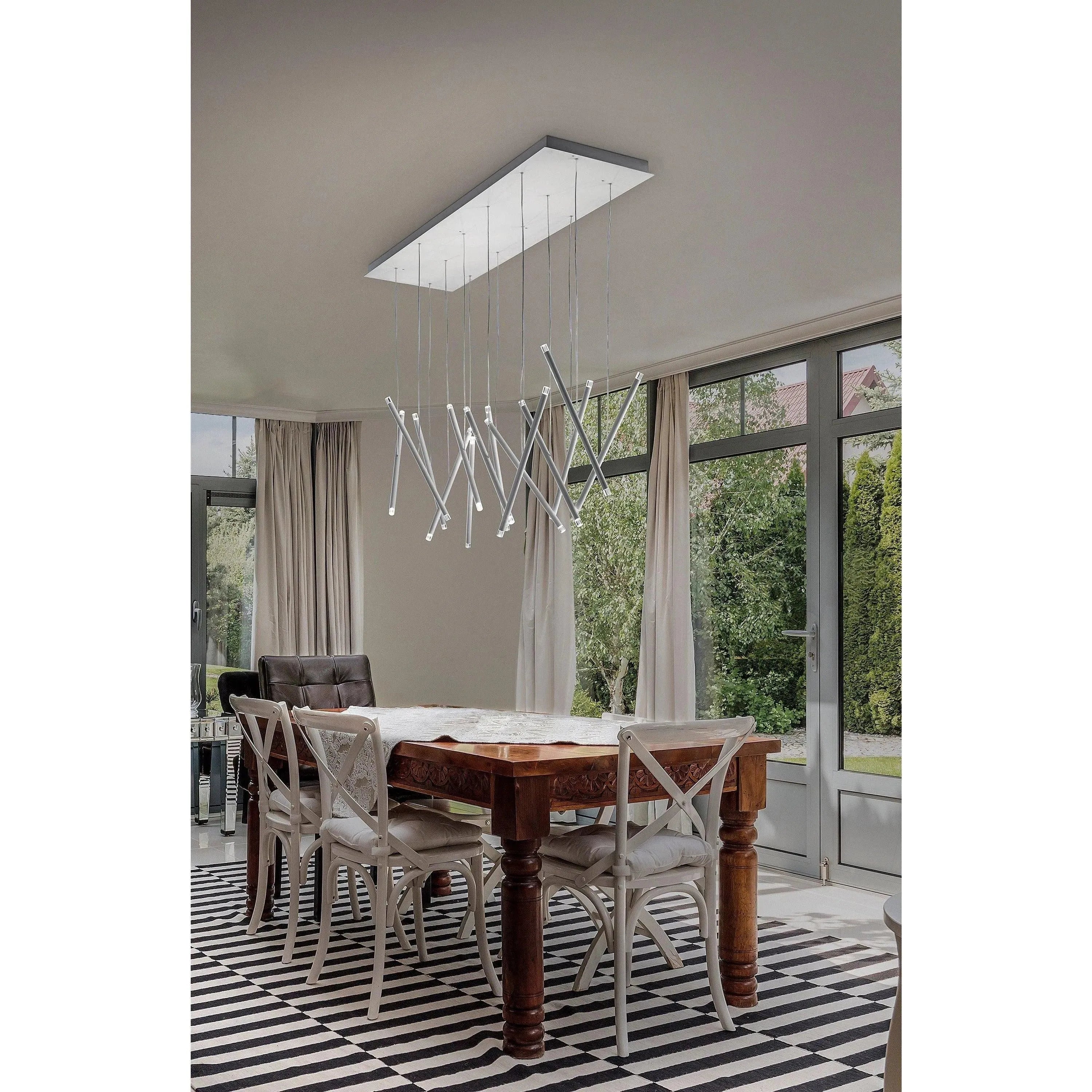 Lodes - A-Tube Nano Duo 14-Light Rectangular Pendant - R05L14 1000MU + 14 x 15825 1020U | Montreal Lighting & Hardware