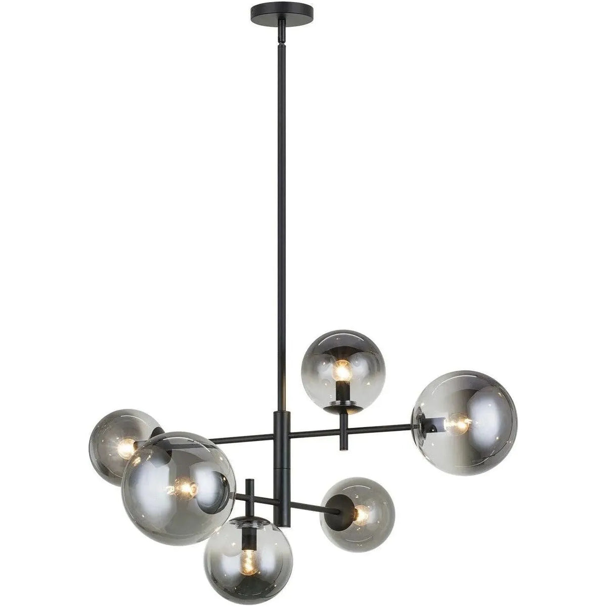 Matteo Lighting - Averley Chandelier - C70706BKSM | Montreal Lighting & Hardware
