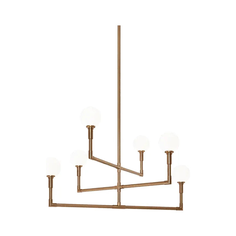 Matteo Lighting - Candlestix Chandelier - C64806AGOP | Montreal Lighting & Hardware