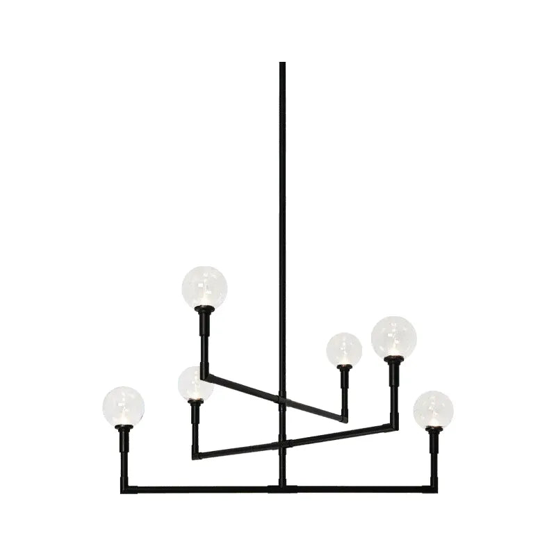 Matteo Lighting - Candlestix Chandelier - C64806BKCL | Montreal Lighting & Hardware