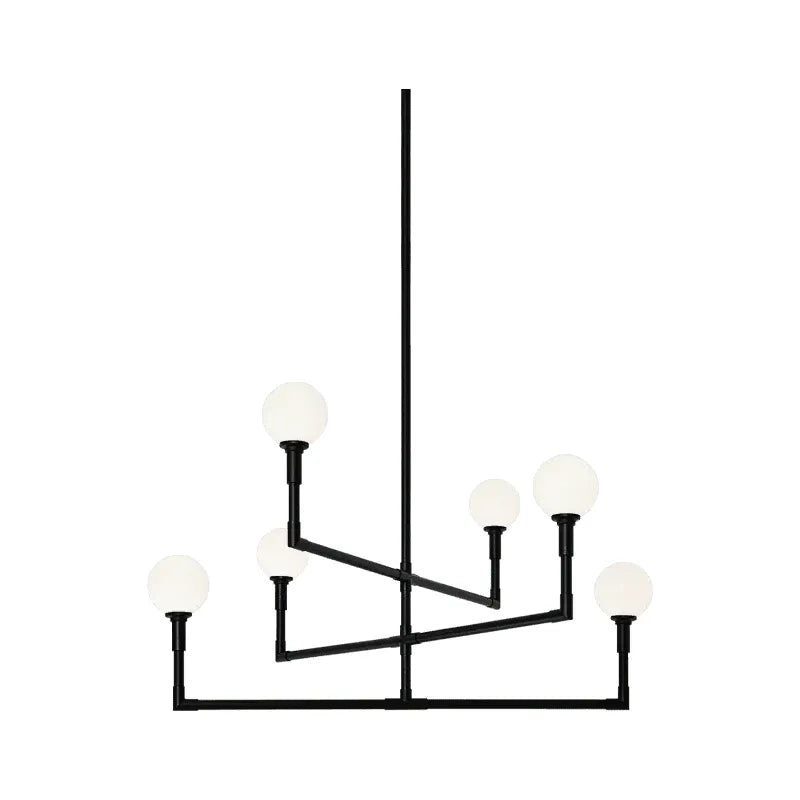 Matteo Lighting - Candlestix Chandelier - C64806BKOP | Montreal Lighting & Hardware