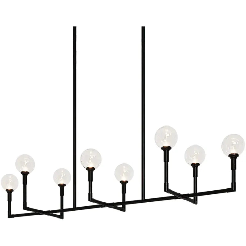 Matteo Lighting - Candlestix Linear Chandelier - C64808BKCL | Montreal Lighting & Hardware