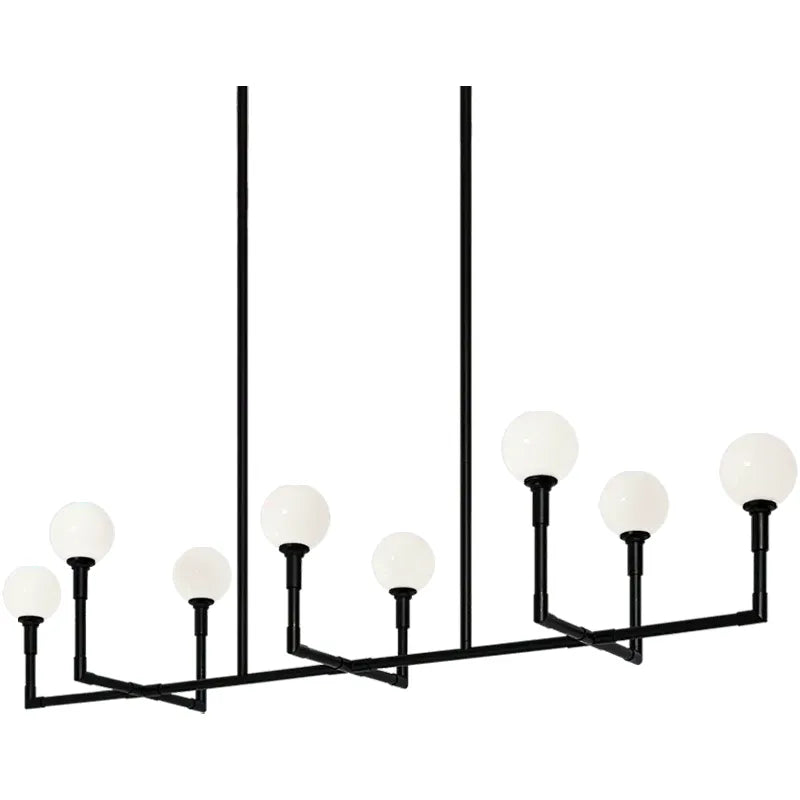 Matteo Lighting - Candlestix Linear Chandelier - C64808BKOP | Montreal Lighting & Hardware