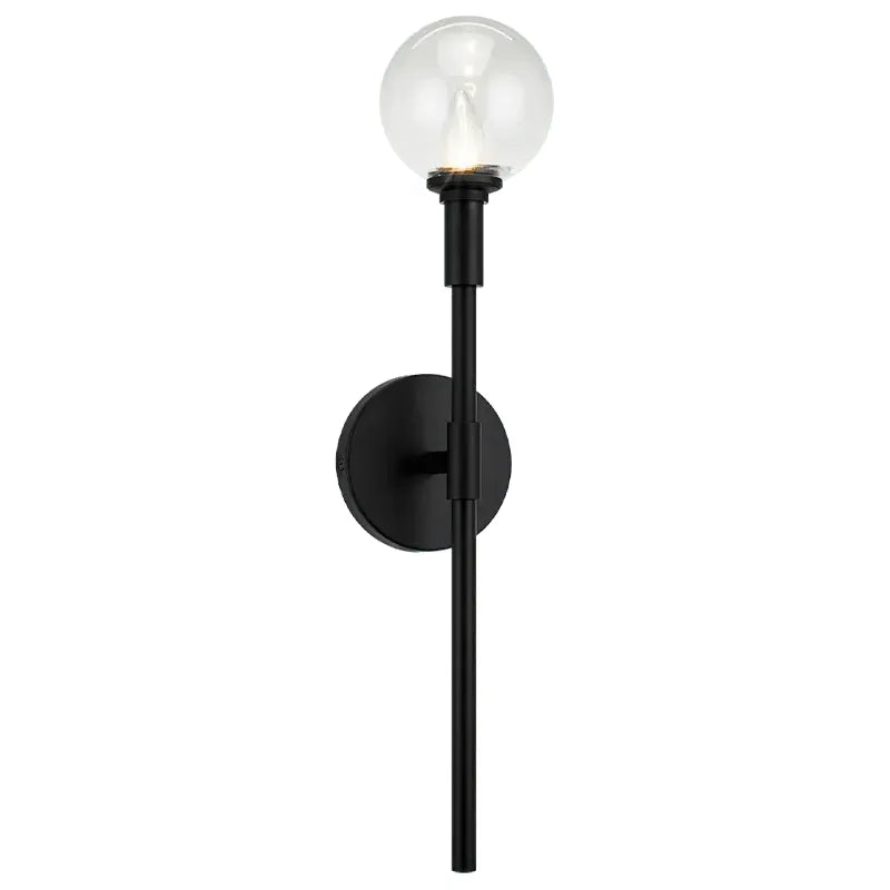 Matteo Lighting - Candlestix Wall Sconce - W64801BKCL | Montreal Lighting & Hardware