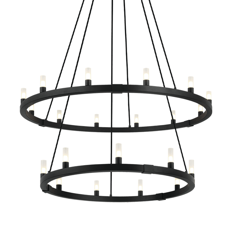 Matteo Lighting - Cascadian Circular Double Chandelier - C75221MB | Montreal Lighting & Hardware