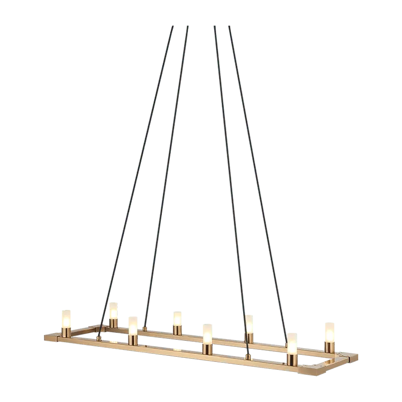 Matteo Lighting - Cascadian Rectangular Single Chandelier - C75208AG | Montreal Lighting & Hardware