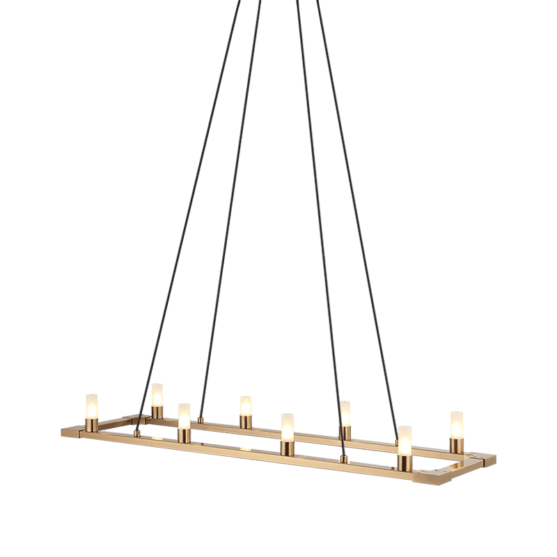 Matteo Lighting - Cascadian Rectangular Single Chandelier - C75208AG | Montreal Lighting & Hardware