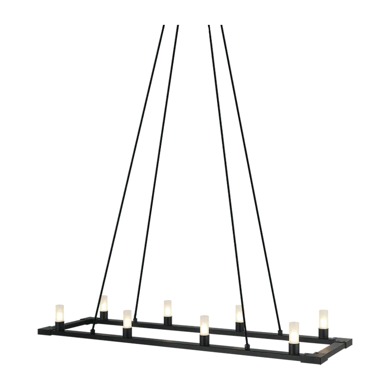 Matteo Lighting - Cascadian Rectangular Single Chandelier - C75208MB | Montreal Lighting & Hardware