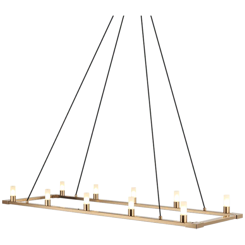 Matteo Lighting - Cascadian Rectangular Single Chandelier - C75210AG | Montreal Lighting & Hardware