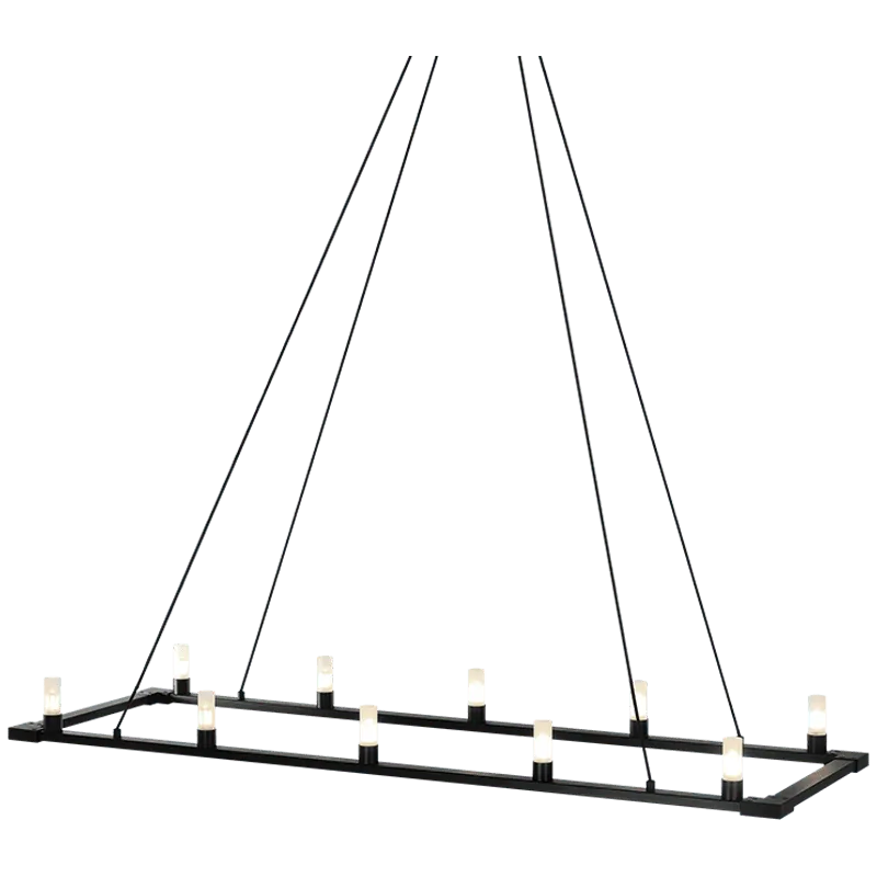 Matteo Lighting - Cascadian Rectangular Single Chandelier - C75210MB | Montreal Lighting & Hardware