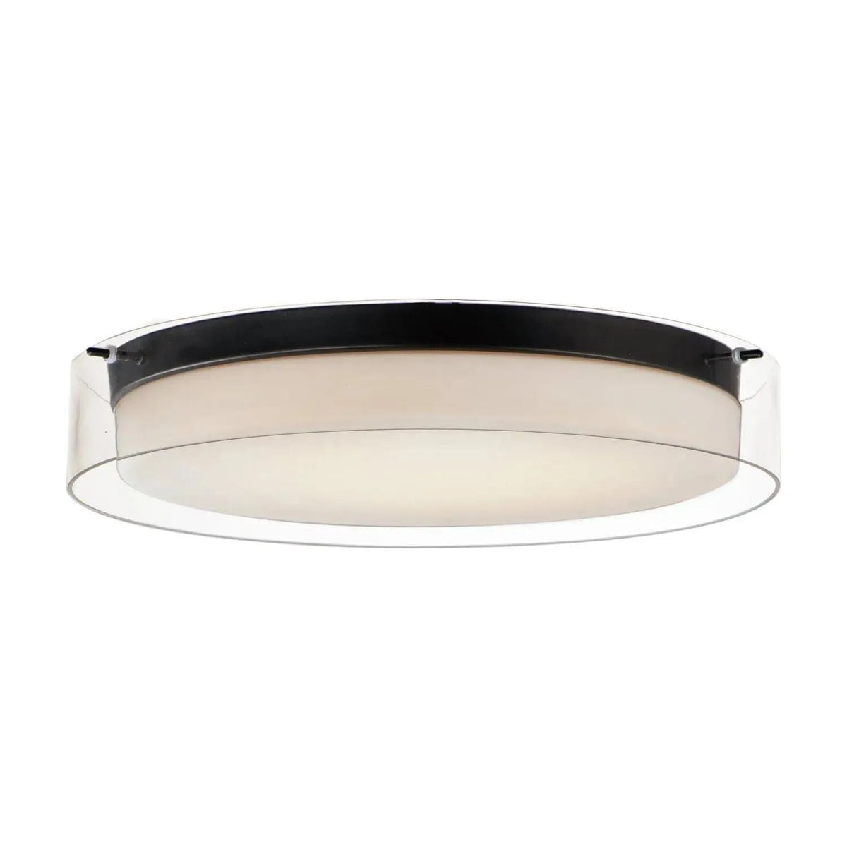 Maxim Lighting - Duo LED Flush Mount - 12286CLSWBK | Montreal Lighting & Hardware