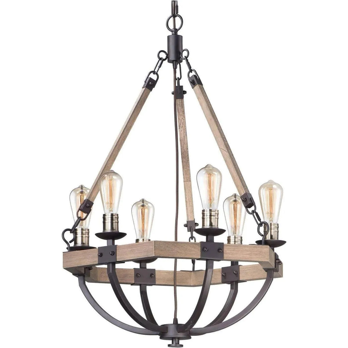 Maxim Lighting - Lodge Chandelier - 20335WOBZ | Montreal Lighting & Hardware