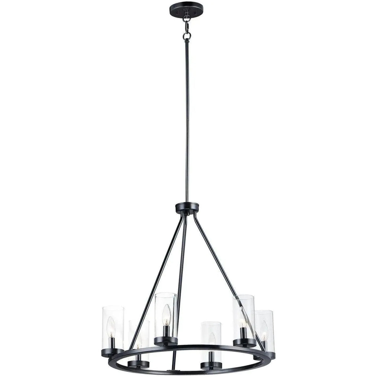 Maxim Lighting - Sentinel Chandelier - 25255CLBK | Montreal Lighting & Hardware