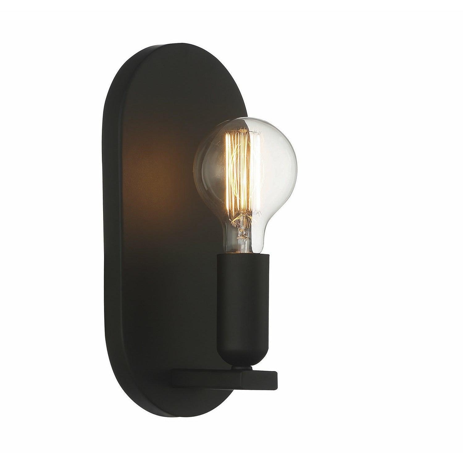 Meridian Lite Trends - Meridian One Light Wall Sconce - M90059MBK | Montreal Lighting & Hardware