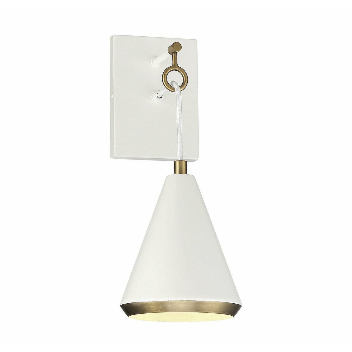 Meridian Lite Trends - Meridian One Light Wall Sconce - M90066WHNB | Montreal Lighting & Hardware