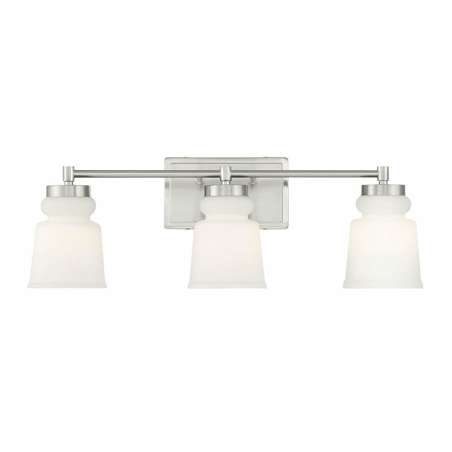 Meridian Lite Trends - Meridian Three Light Bathroom Vanity Light - M80058BN | Montreal Lighting & Hardware