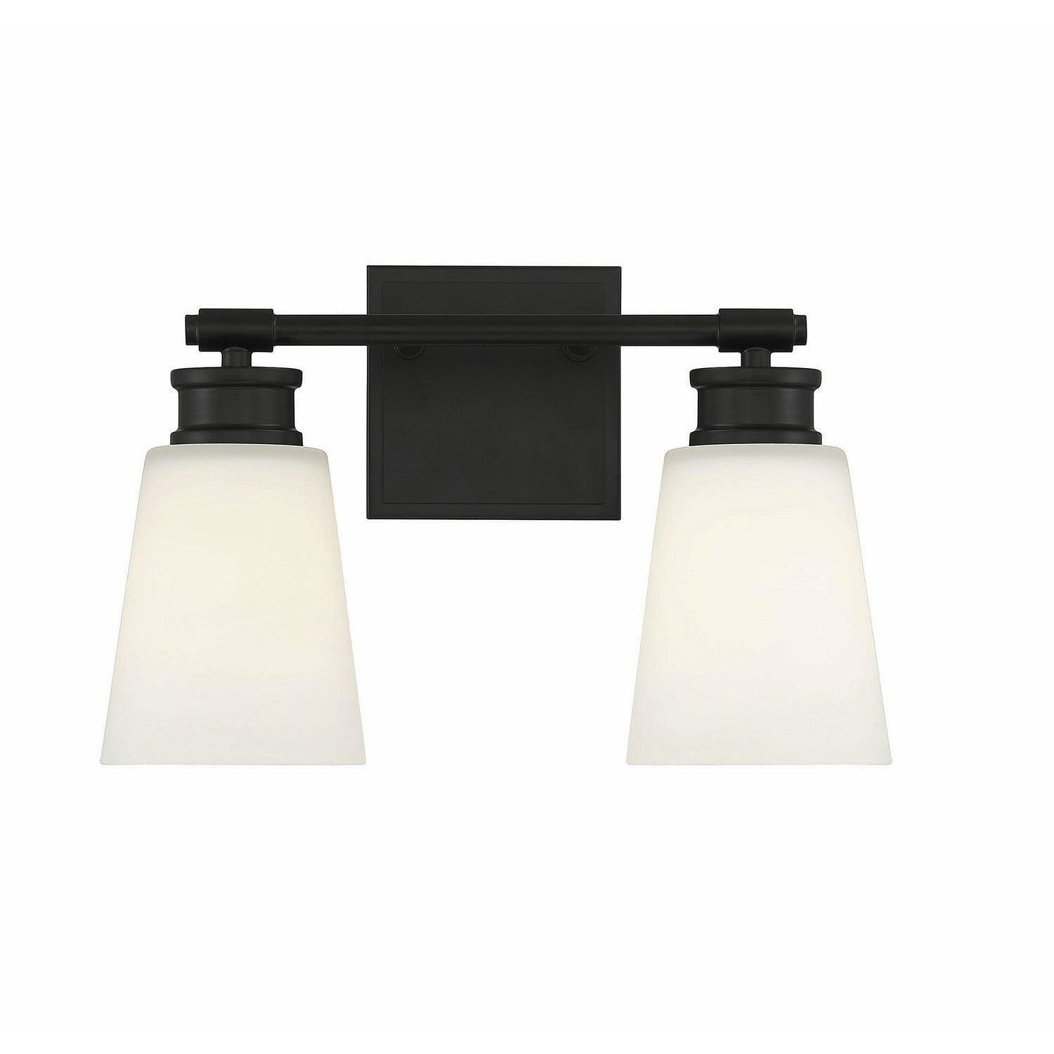 Meridian Lite Trends - Meridian Two Light Bathroom Vanity Light - M80054MBK | Montreal Lighting & Hardware