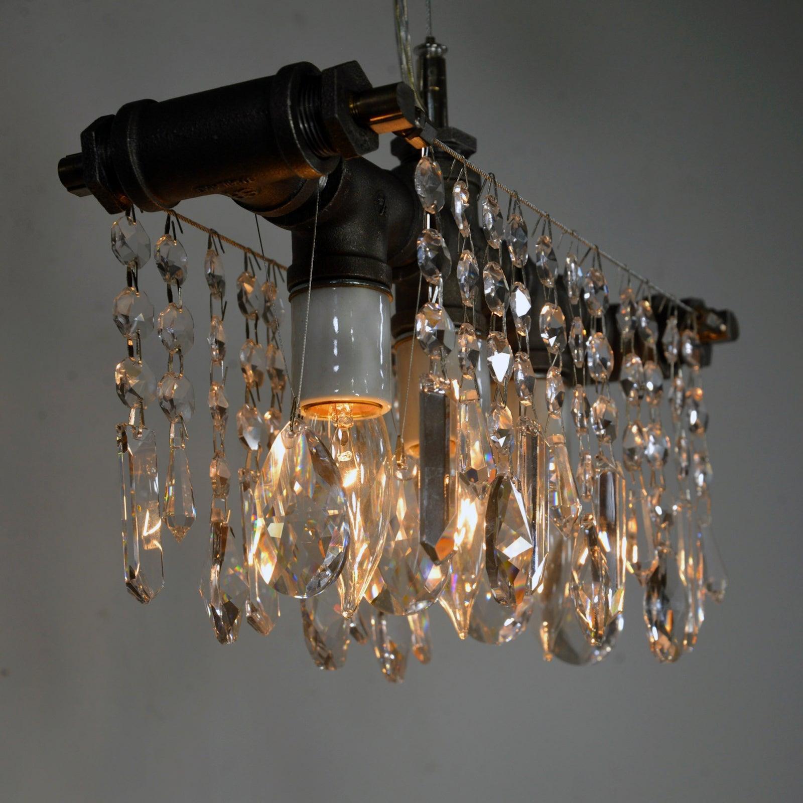 Michael Mchale Designs - Industrial Three Bulb Chandelier Pendant - IN-2 | Montreal Lighting & Hardware