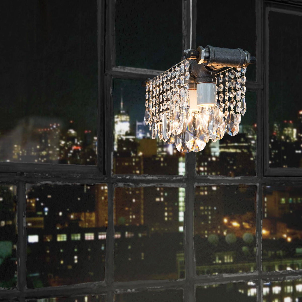 Michael Mchale Designs - Industrial Three Bulb Chandelier Pendant - IN-2 | Montreal Lighting & Hardware