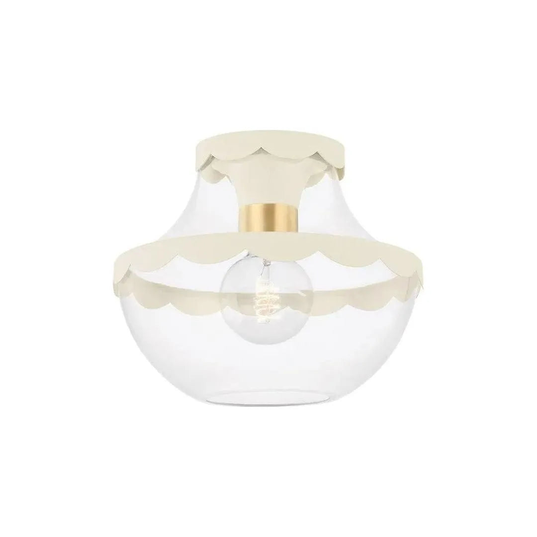 Mitzi - Alaina Semi Flush Mount - H668601-AGB/SCR | Montreal Lighting & Hardware