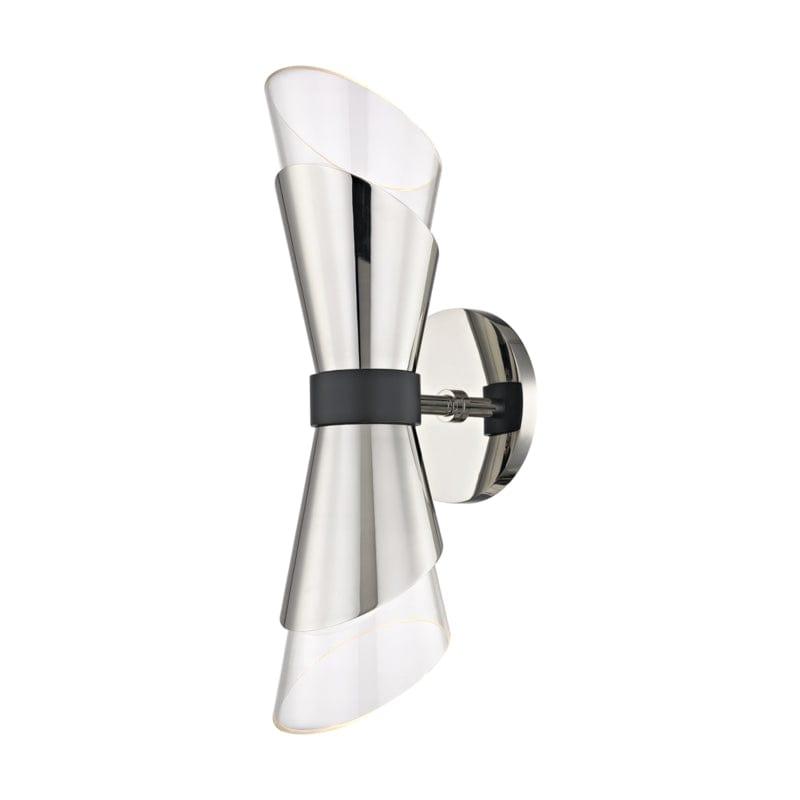 Mitzi - Angie LED Wall Sconce - H130101-AGB/BK | Montreal Lighting & Hardware