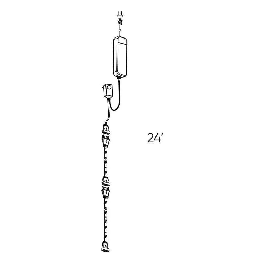 Montreal Lighting & Hardware - 8 Feet Outdoor LED Tape Light Extension Cord by DALS Lighting - SM-OTPACC8FT | Montreal Lighting & Hardware