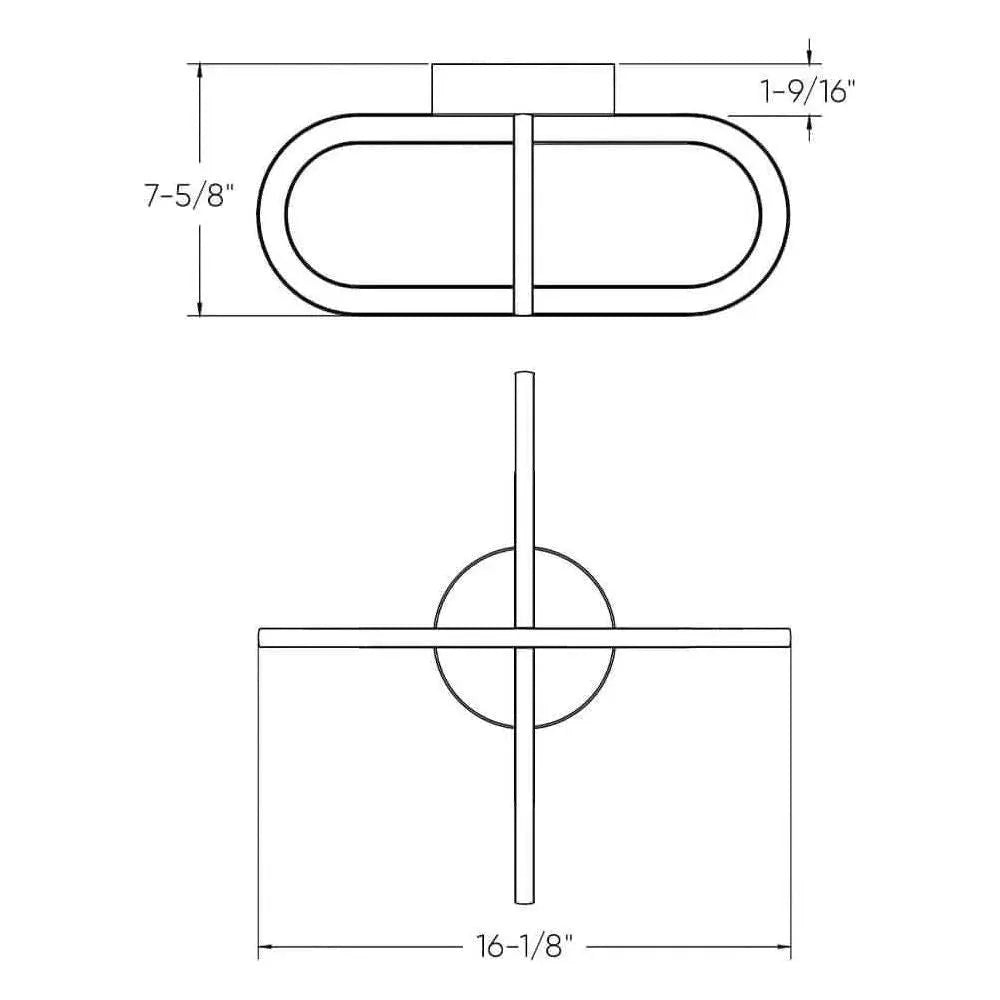 Montreal Lighting & Hardware - FDB LED Ring Flush Mount by DALS | QUICK SHIP - FDB-CC-BB-OS | Montreal Lighting & Hardware
