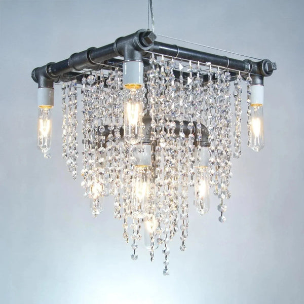 Industrial 9-Bulb Compact Pendant Chandelier by Michael McHale | Overstock