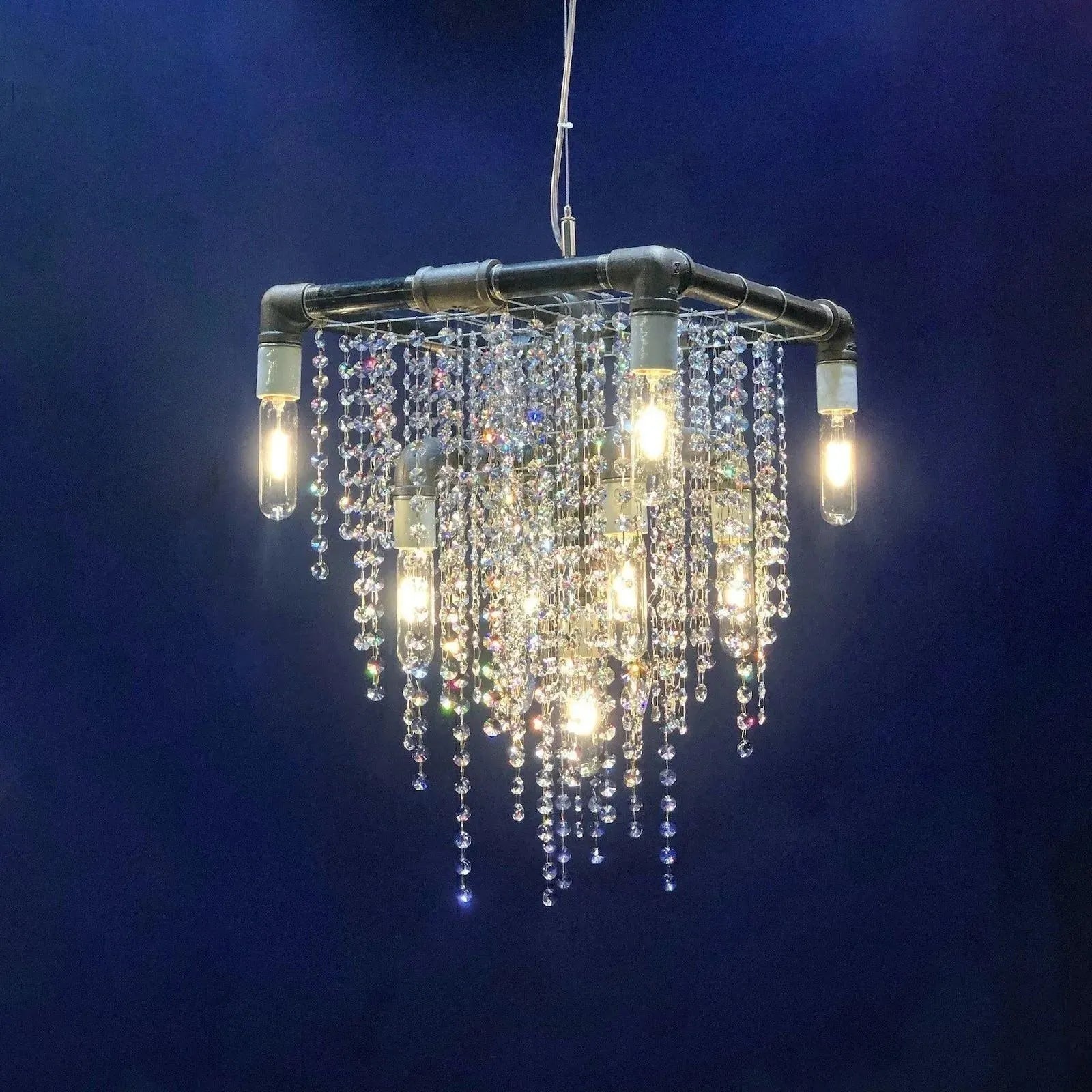 Montreal Lighting & Hardware - Industrial 9-Bulb Compact Pendant Chandelier by Michael McHale | OPEN BOX - IN-6-OS | Montreal Lighting & Hardware