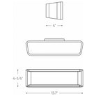 Montreal Lighting & Hardware - LEDWALL-F Indirect Rectangular LED Wall Light by DALS Lighting - LEDWALL-F-BK | Montreal Lighting & Hardware