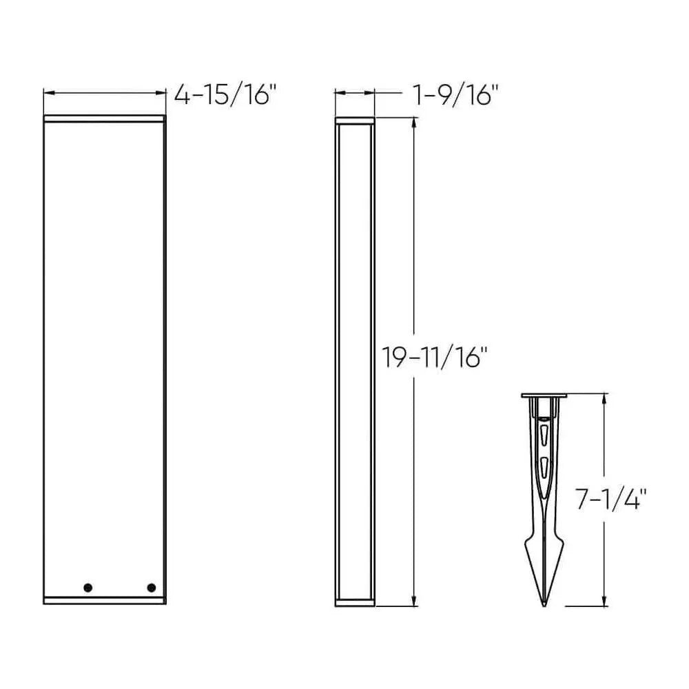 Montreal Lighting & Hardware - LRB Bollard by DALS Lighting - LRB20-3K-BK | Montreal Lighting & Hardware