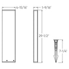 Montreal Lighting & Hardware - LRB Bollard by DALS Lighting - LRB20-3K-BK | Montreal Lighting & Hardware