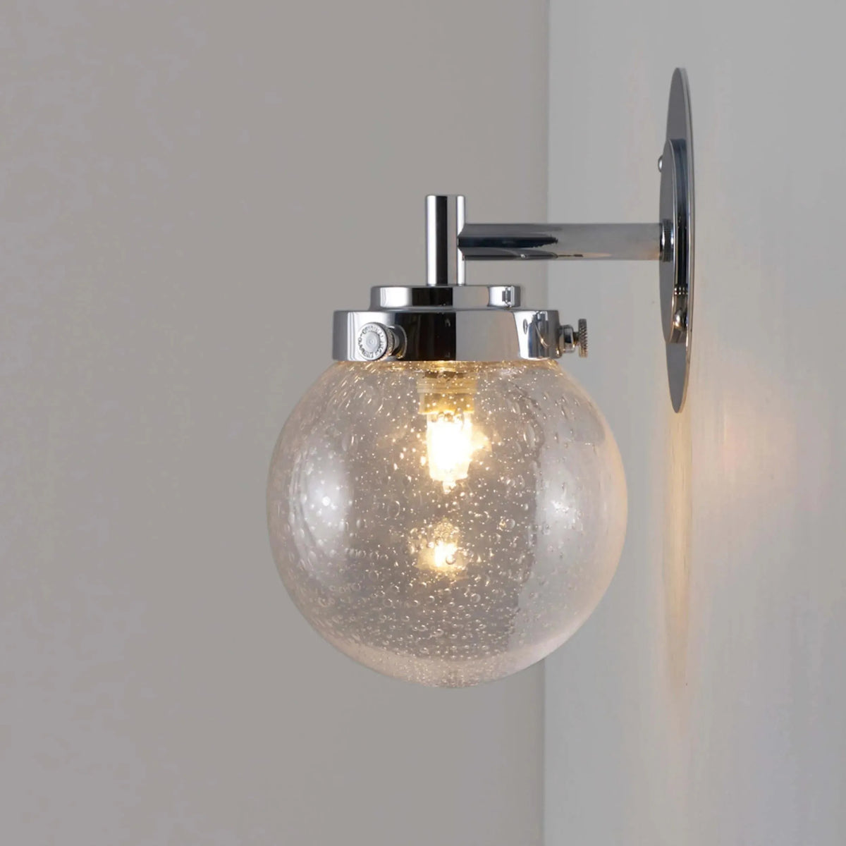 Original BTC - Mini Globe Wall Light - US-FW543/SE/CH | Montreal Lighting & Hardware