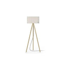 Pablo Designs - Belmont LED Floor Lamp - BELM FLR WHT/OAK | Montreal Lighting & Hardware