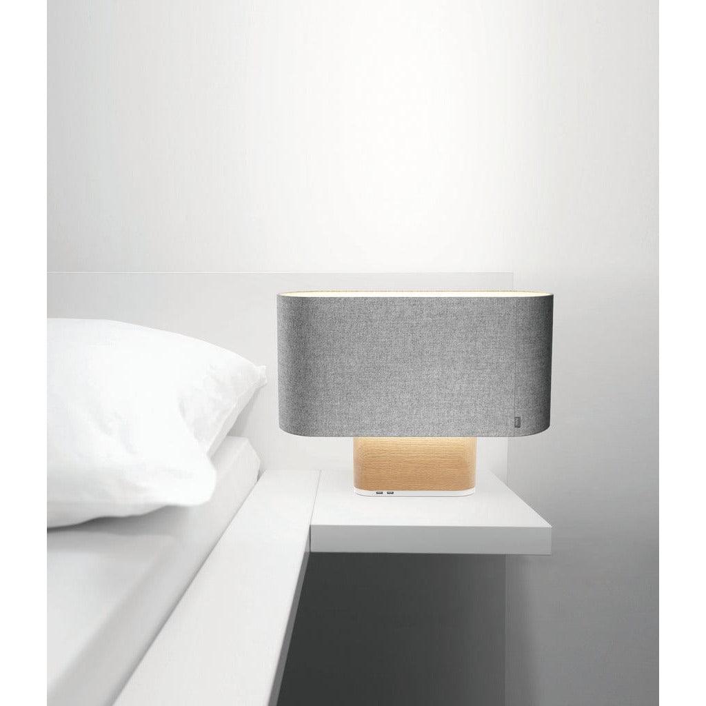 Pablo Designs - Belmont LED Table Lamp - BELM TBL GPT/OAK | Montreal Lighting & Hardware