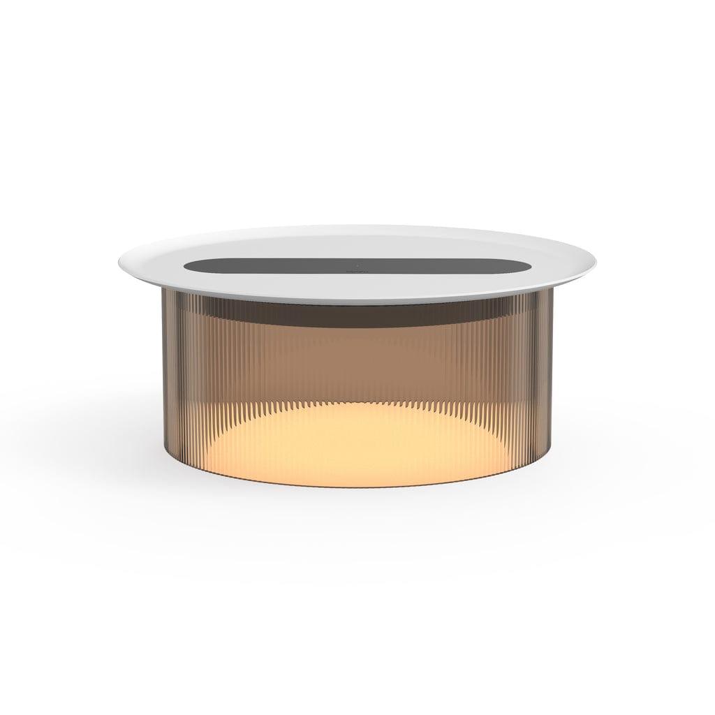 Pablo Designs - Carousel Table - CARO SML BRZ 12 WHT | Montreal Lighting & Hardware