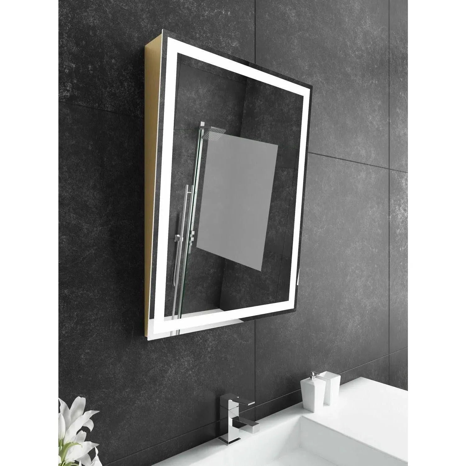 Paris Mirror - Adira LED Mirror - ADIRX24323000-BLK | Montreal Lighting & Hardware