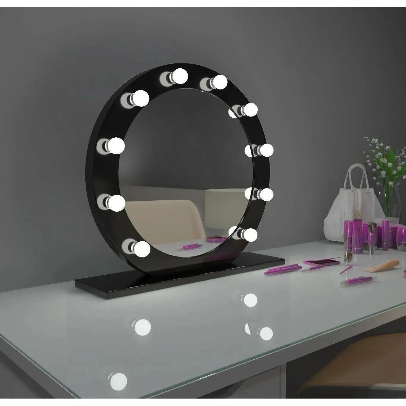 Paris Mirror - Hollywood Diana LED Mirror - HDIAN28283000-WHT | Montreal Lighting & Hardware