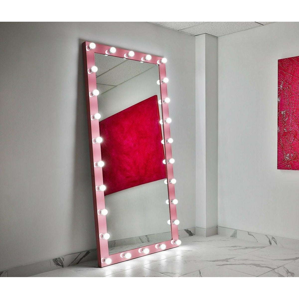 Paris Mirror - Hollywood Dressing LED Mirror - HDRES70283000-BLK | Montreal Lighting & Hardware