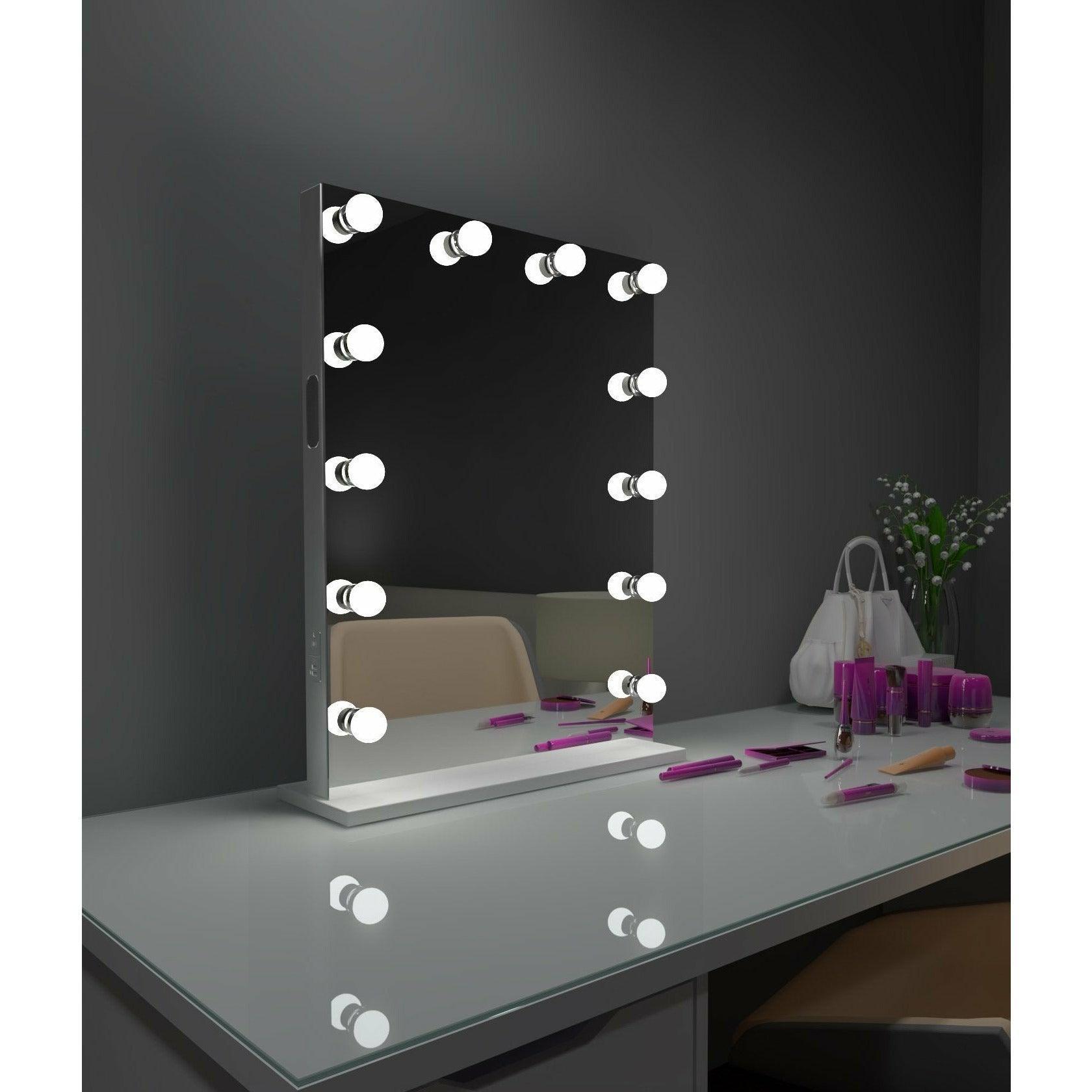 Paris Mirror - Hollywood Grace LED Mirror - HGRAC20263000-WHT | Montreal Lighting & Hardware