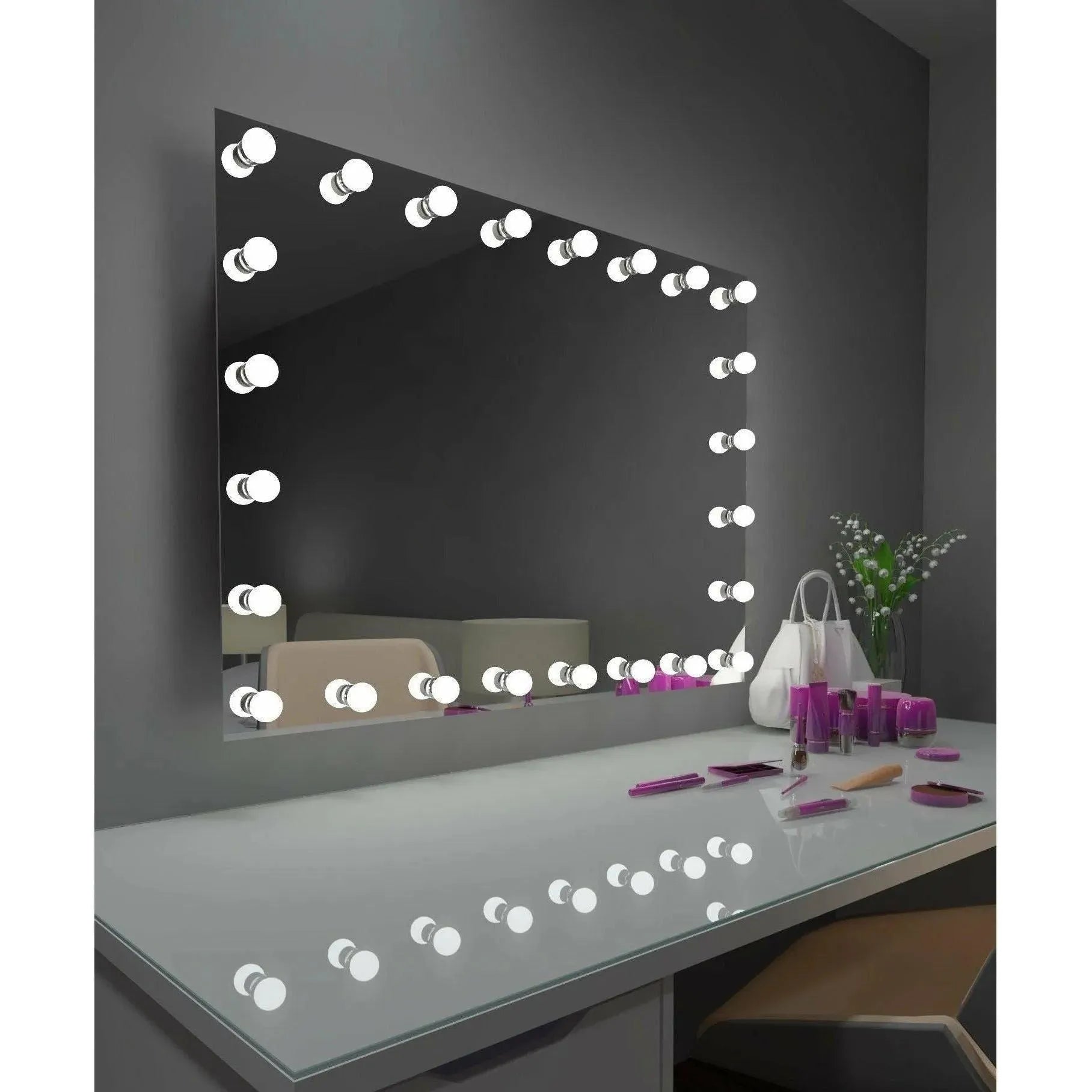 Paris Mirror - Hollywood Princess LED Mirror - HPRIN32243000-WHT | Montreal Lighting & Hardware