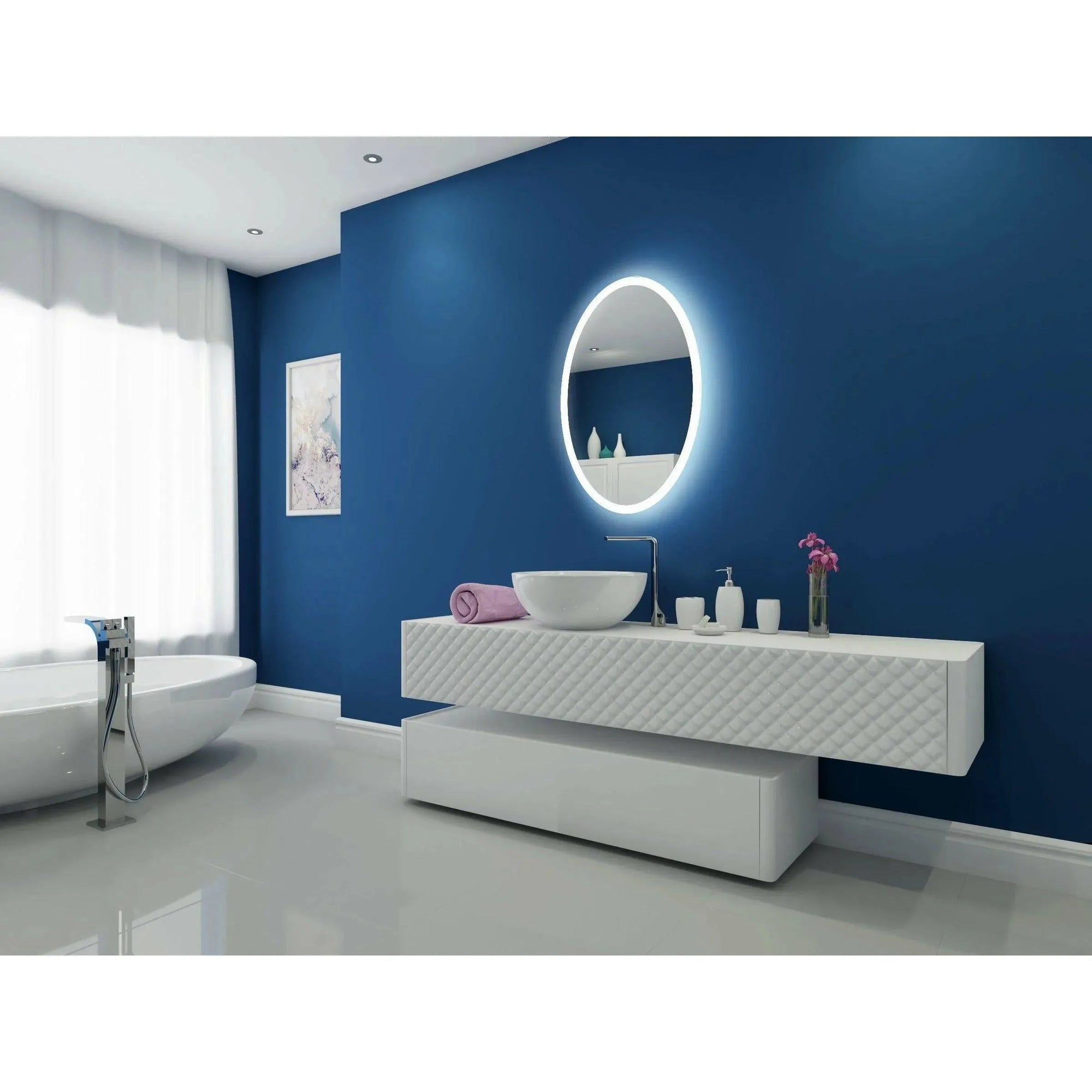 Paris Mirror - Oval Backlit LED Mirror - OVALX20283000 | Montreal Lighting & Hardware